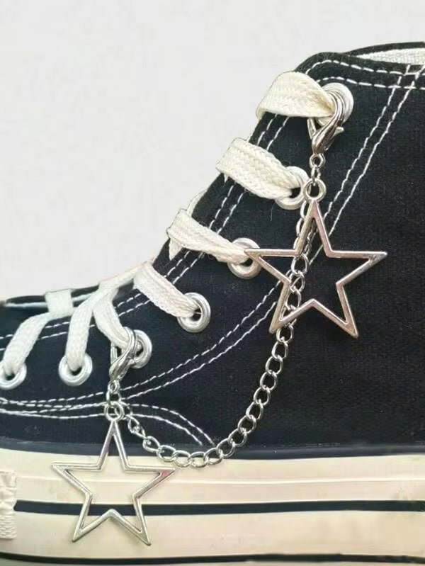ROMWE Grunge Punk 1pc Punk Star Shaped Hip Hop Charm Shoe Accessory DIY